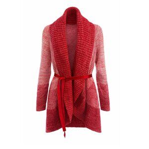 Aratta Silent Journey Open Cardigan Red Ombre Boho - OS